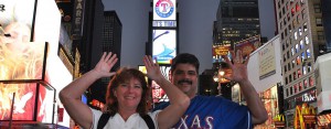 Kathy and Curtis in Times Square